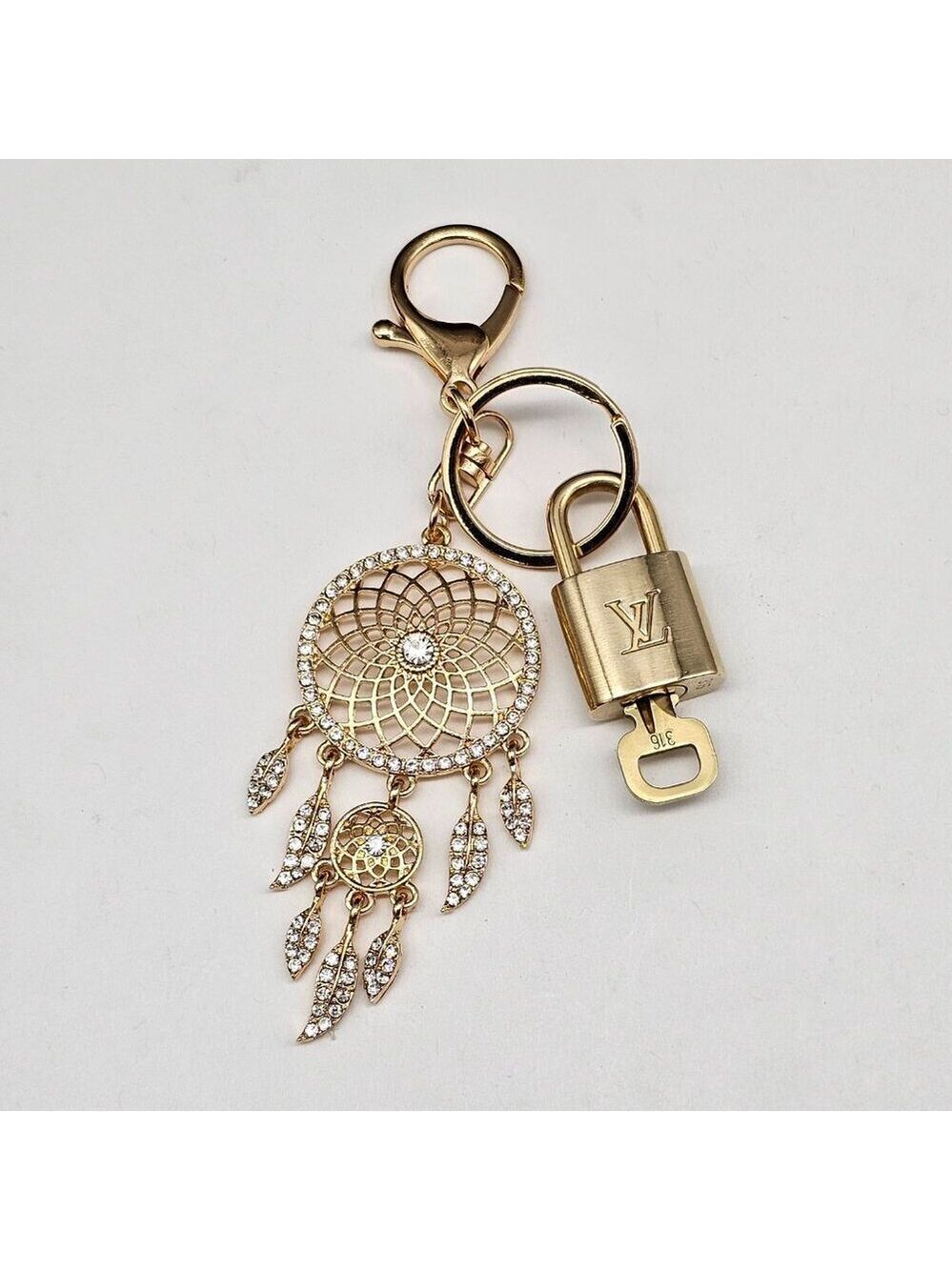 Authentic Louis Vuitton Gold Padlock 🔒 Key Set w/ Unbranded Bag Charm